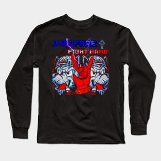 80s Live Free Fight Hard Long Sleeve T-Shirt